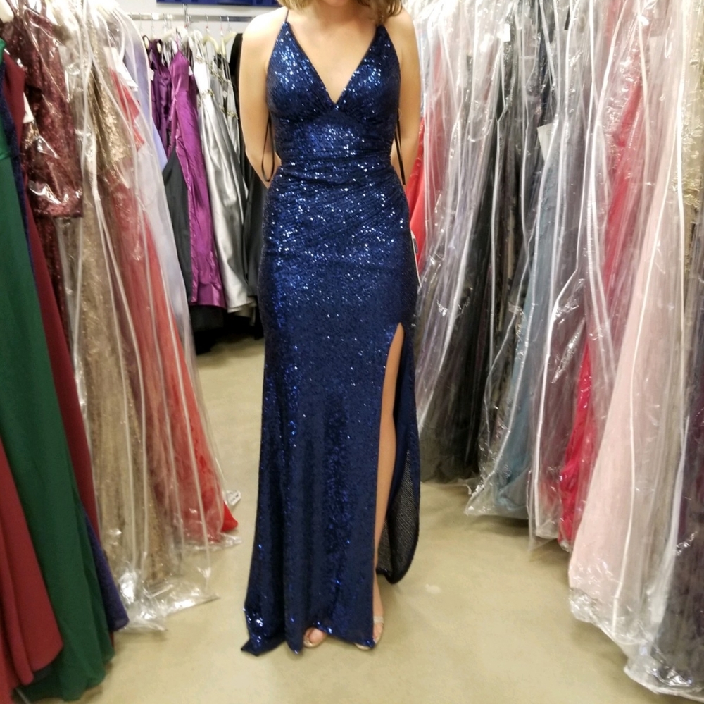 Sequined prom dress